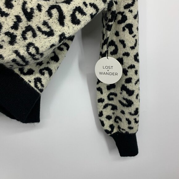Lost + Wander Sweater My Dearest Leopard Mock Neck - Picture 6 of 9